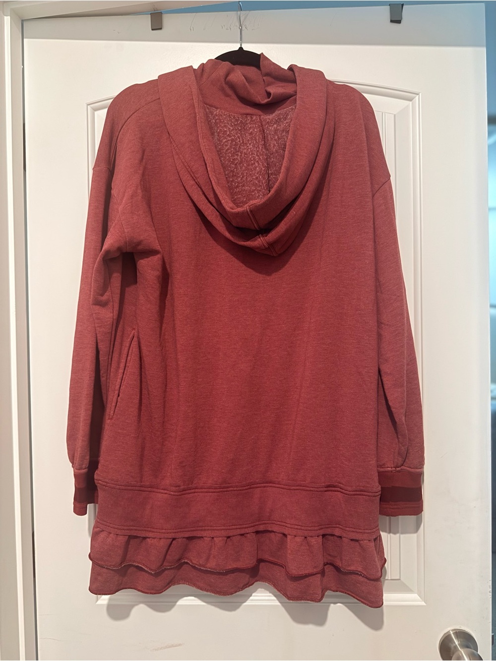 Daily Practice Ruffled Hem Hooded Pullover Dress by Anthropologie - Picture 2 of 3